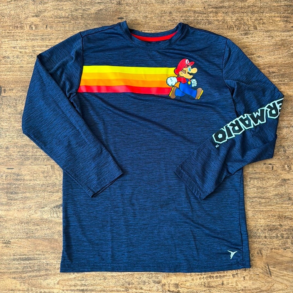 Super Mario long sleeve top boys youth xl